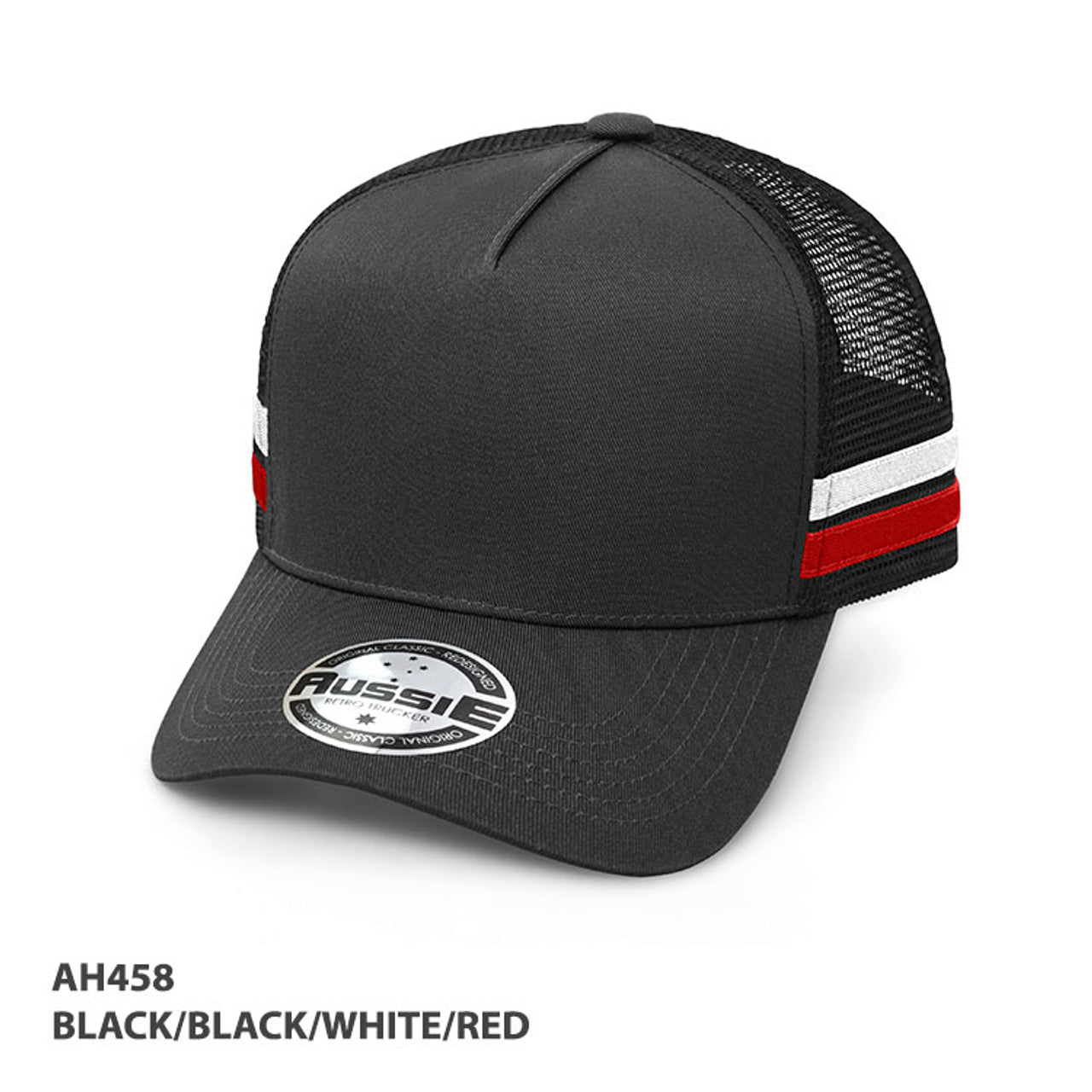KIDS A-FRAME STRIPED TRUCKER CAP-AH458