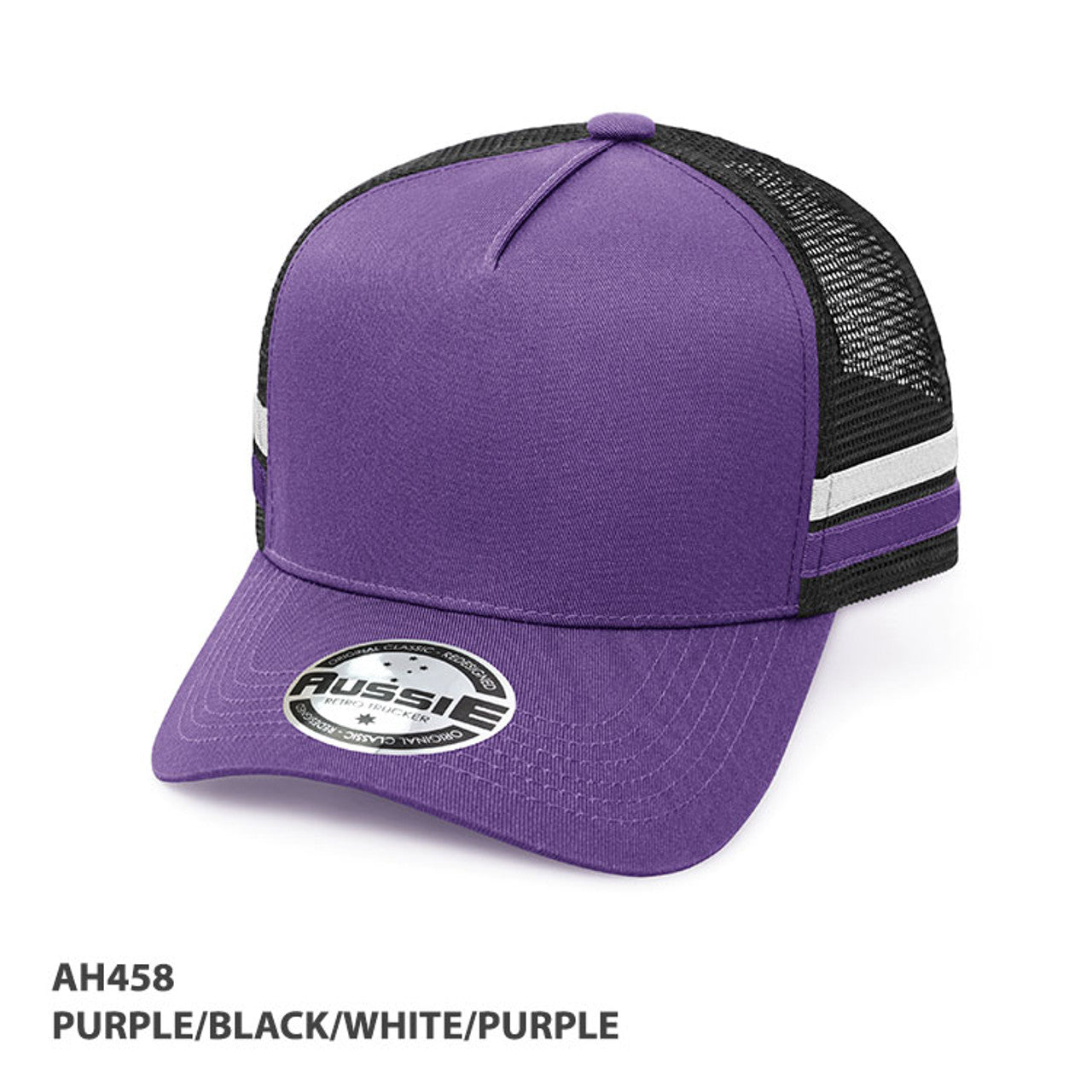 KIDS A-FRAME STRIPED TRUCKER CAP-AH458