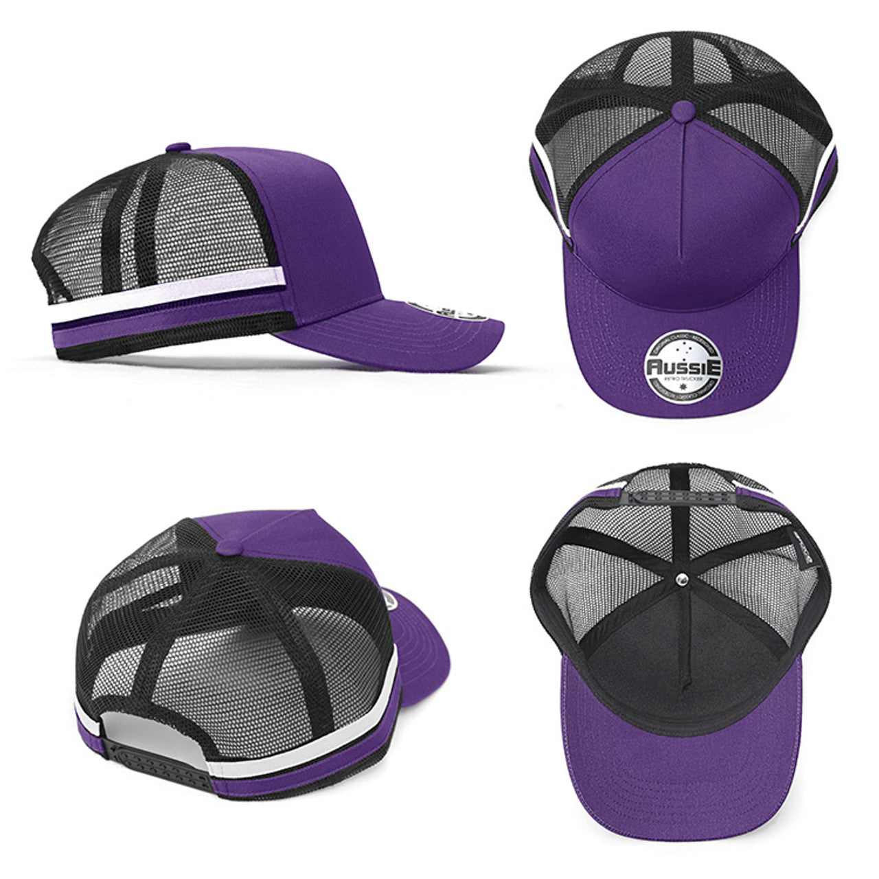 KIDS A-FRAME STRIPED TRUCKER CAP-AH458