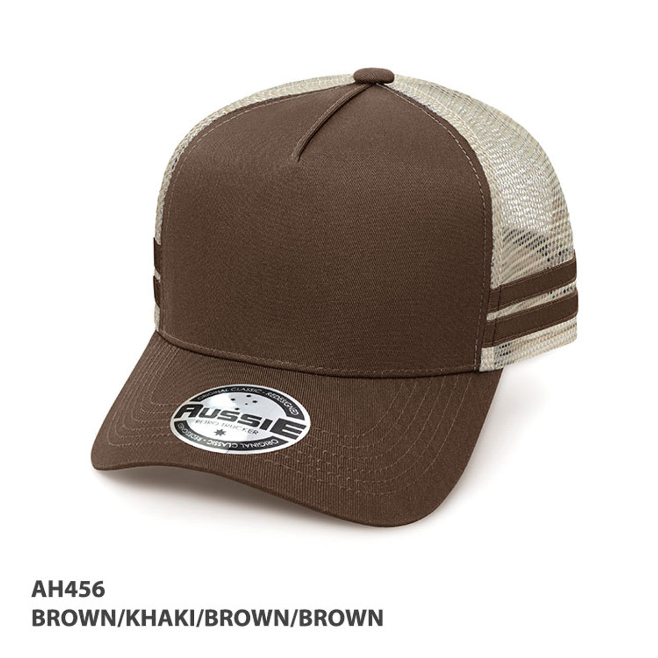 A-FRAME STRIPED TRUCKER CAP -AH456