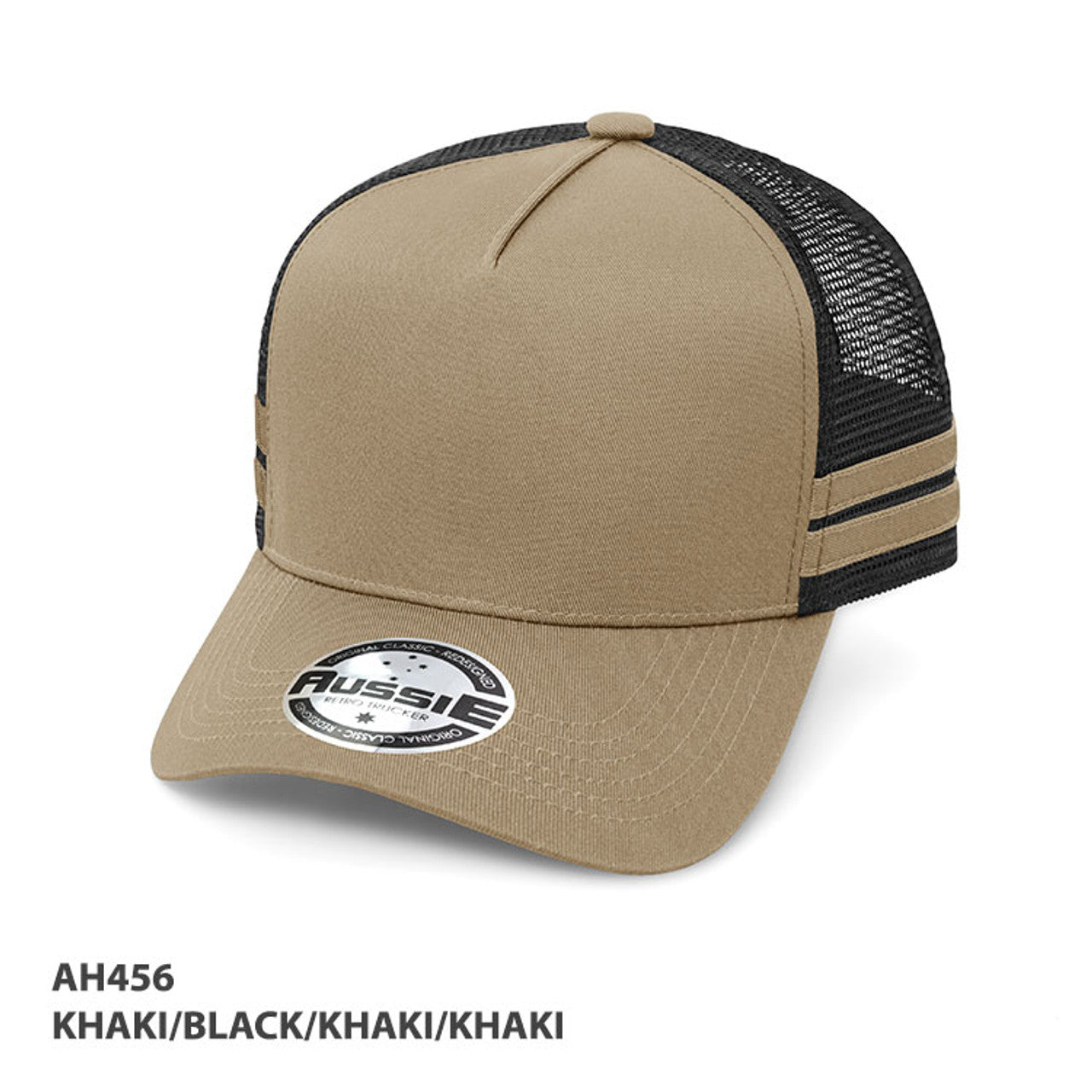 A-FRAME STRIPED TRUCKER CAP -AH456