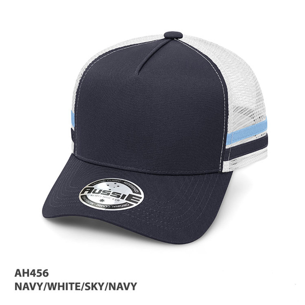 A-FRAME STRIPED TRUCKER CAP -AH456