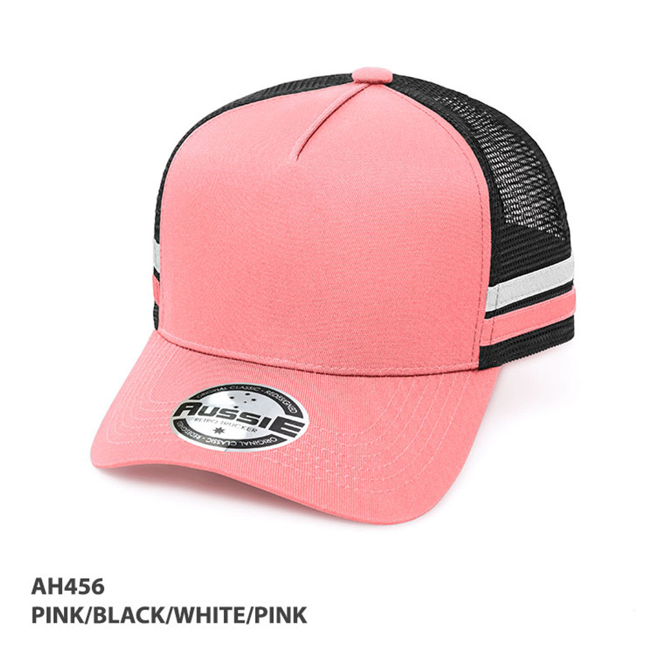 A-FRAME STRIPED TRUCKER CAP -AH456