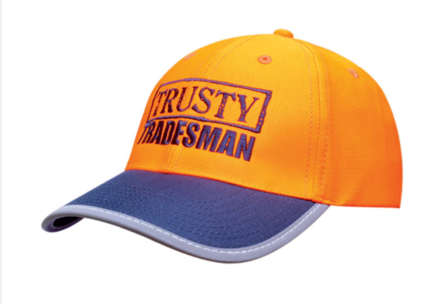 Luminescent Safety Cap with Reflective Trim - HW-3021